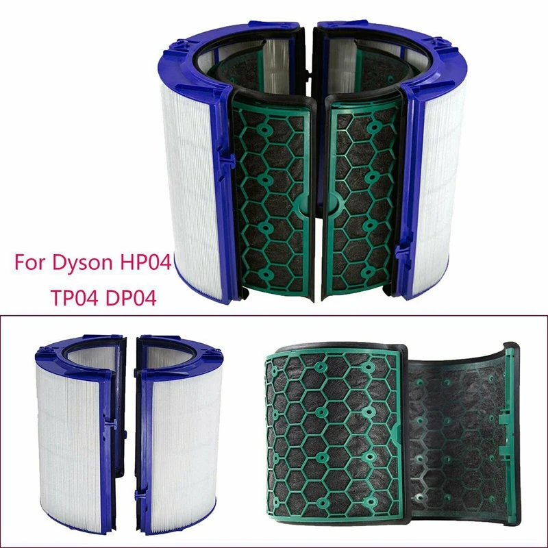 Для Dyson Hp04 Tp04 Dp04 Герметичный Двухступенчатый Очиститель воздуха Hepa и Комплект Угольных фильтров 5