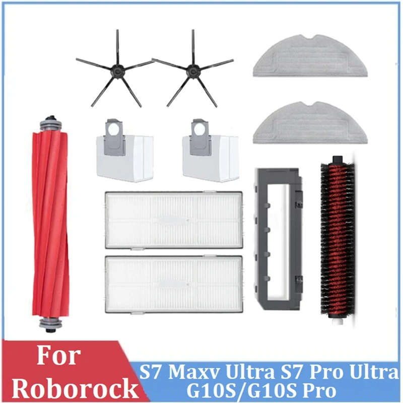 Для Roborock S7 Maxv Ultra S7 Pro Ultra G10S/G10S Pro Запчасти Для Робота-Пылесоса Основная Боковая Щетка Швабра Фильтр Мешок для Пыли 0