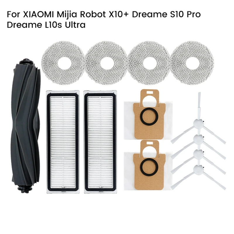Для XIAOMI Mijia Robot X10 +/Dreame S10 Pro/Dreame L10S Запчасти Для Ультра Пылесоса Основная Боковая Щетка Hepa Фильтр Швабра 0