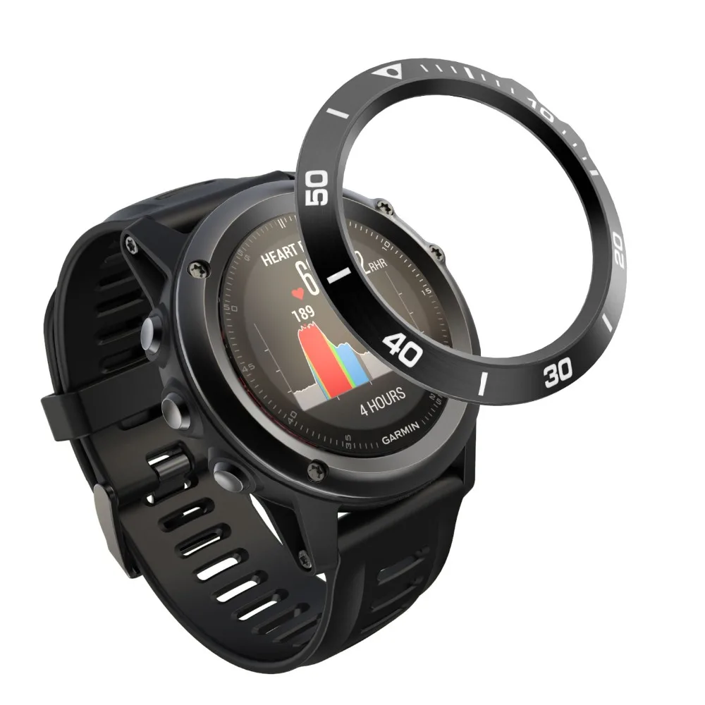 Для часов Garmin Fenix 3 / Fenix3 HR, безель, кольцо, клейкая крышка, аксессуары для смарт-часов из нержавеющей стали, защитная рамка 1