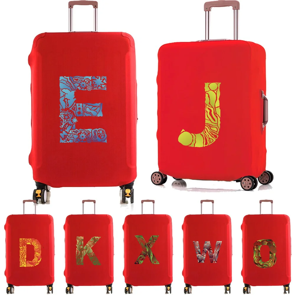 Дорожный багаж, Эластичный утолщенный защитный чехол для 18-32-дюймового чемодана, чехол-тележка, аксессуары, чехлы с выгравированным рисунком 0