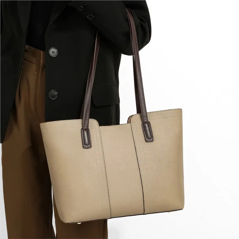 Женская сумка-тоут большой емкости, новая женская сумка через плечо, универсальная простая сумка для пригородных поездок, сумочка 0