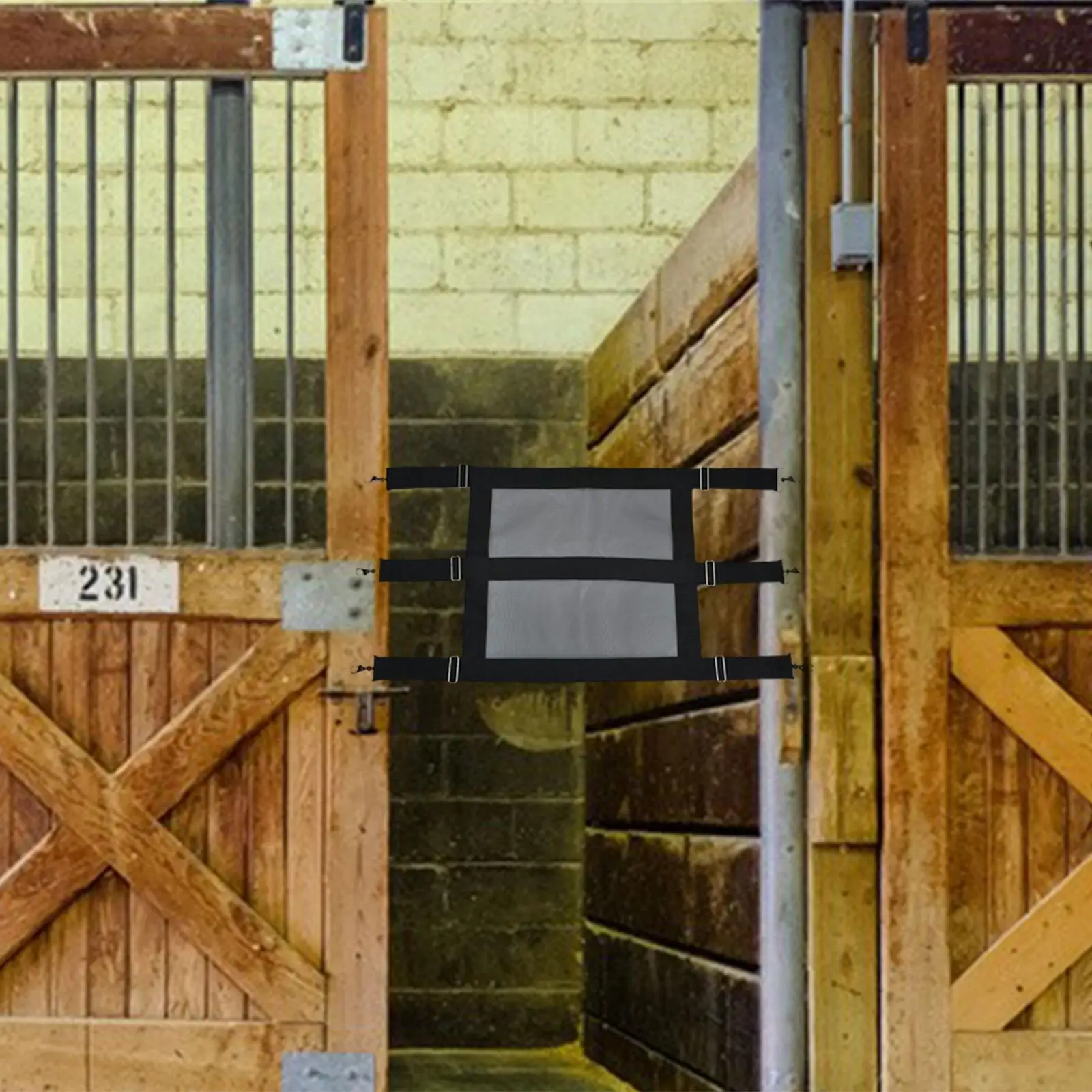 Защита стойла для лошадей Прочные крючки для лошадей Классические и фурнитурные Сетка для подачи воздуха Большая 2