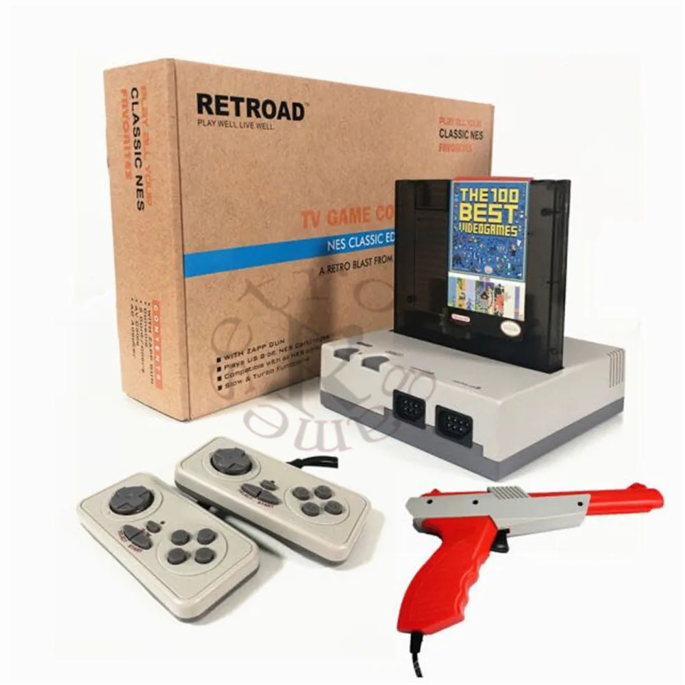 Игровая консоль RETROAD 8Bit Classic Edition для игрового картриджа 72P 60P Retro Family Video Game System Для стрельбы из пистолета Zapp по уткам 1