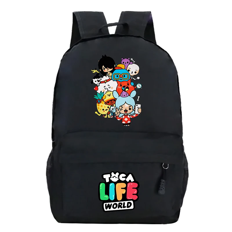 Игровой рюкзак Toca Life World для мальчиков и девочек, детская школьная сумка с аниме, Детский Милый Мультяшный школьный рюкзак, Повседневный рюкзак Mochila 0