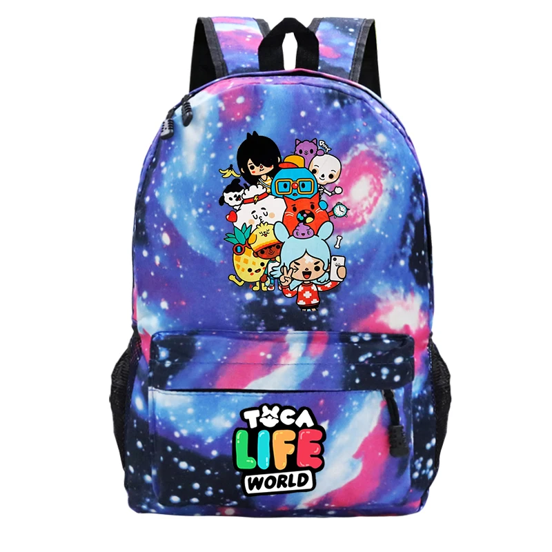 Игровой рюкзак Toca Life World для мальчиков и девочек, детская школьная сумка с аниме, Детский Милый Мультяшный школьный рюкзак, Повседневный рюкзак Mochila 1