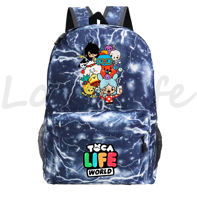 Игровой рюкзак Toca Life World для мальчиков и девочек, детская школьная сумка с аниме, Детский Милый Мультяшный школьный рюкзак, Повседневный рюкзак Mochila 3