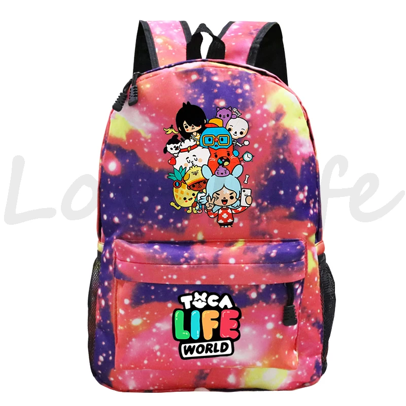 Игровой рюкзак Toca Life World для мальчиков и девочек, детская школьная сумка с аниме, Детский Милый Мультяшный школьный рюкзак, Повседневный рюкзак Mochila 4