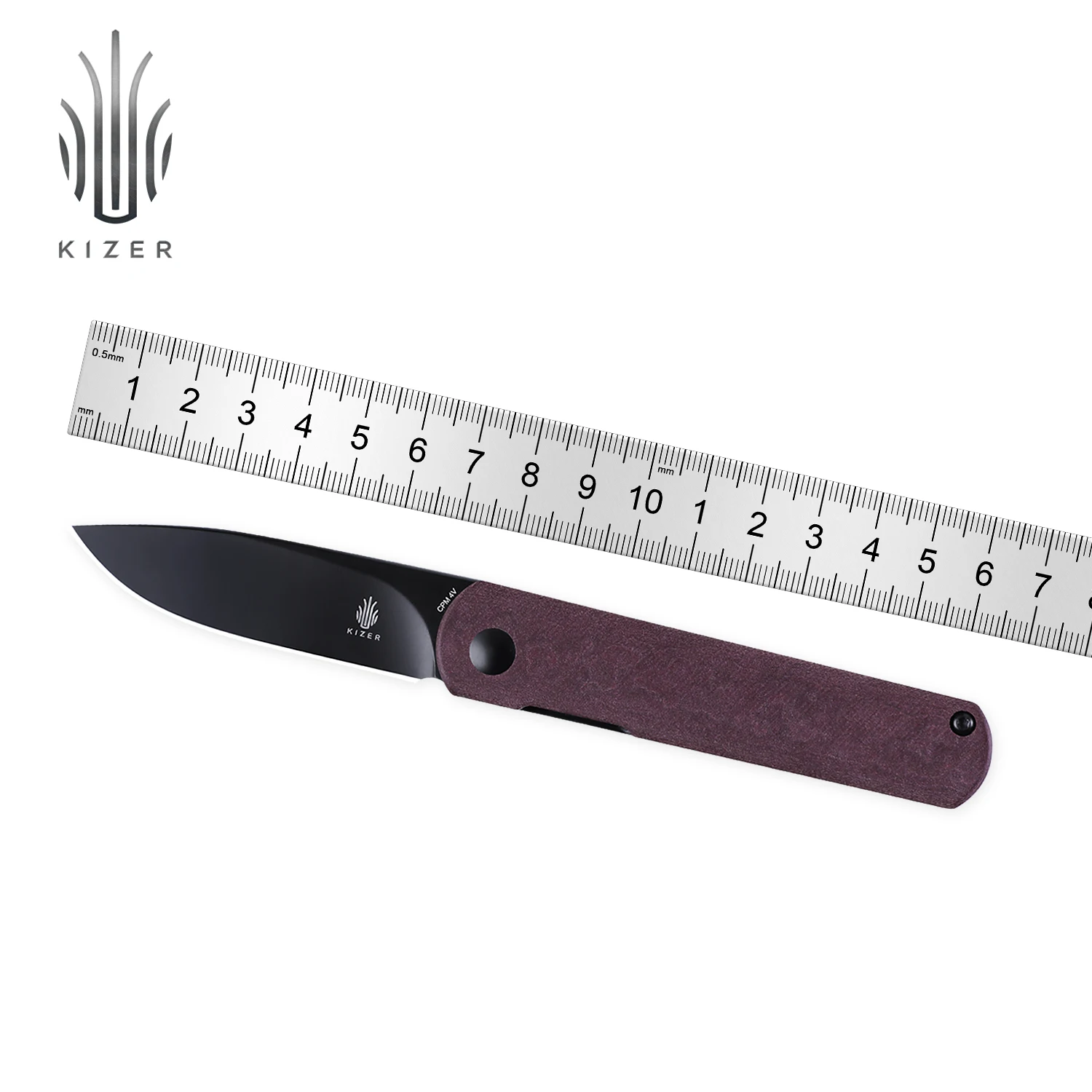 Карманные Ножи Kizer EDC Ki3499R3 Feist Складной Нож С красной Рукояткой Richlite 2022 Новые Охотничьи Тактические Ножи с лезвием 4V 0
