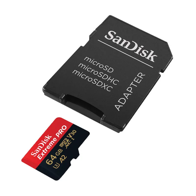 Карта памяти SanDisk 512 ГБ Micro SD Карта SDXC UHS-I 128 ГБ 256 ГБ 64 ГБ U3 C10 V30 A2 4K Extreme PRO TF Адаптер флэш-карты для DJI 5