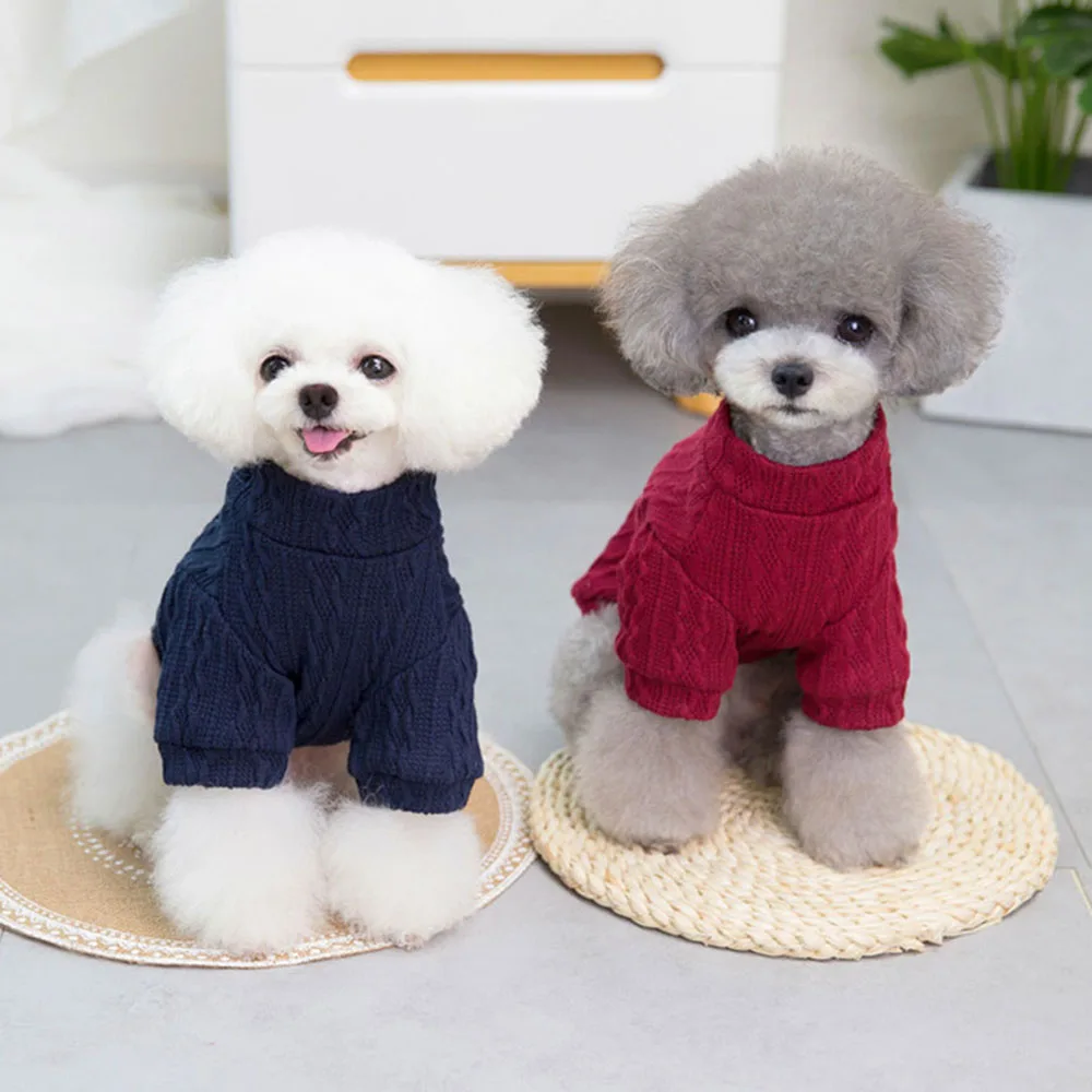 Качественный новый свитер для собак, зимняя одежда для маленьких собак, кошек, Трикотаж для щенков, Теплые толстовки, рубашка для щенков, одежда в холодную погоду 3