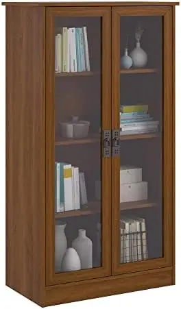 Книжный шкаф со стеклянной дверью Quinton Point, эспрессо 0