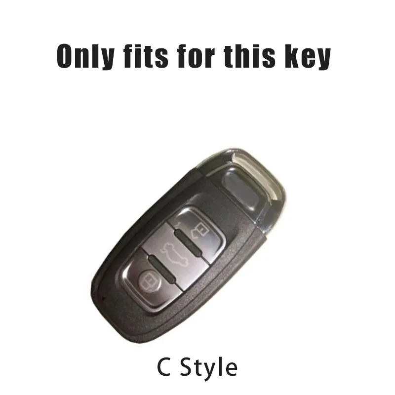 Кожаный Чехол Для ключей От автомобиля Из Сплава Для Audi A1 A3 A4 A5 A6 A7 A8 Quattro Q3 Q5 Q7 2009-2015, Аксессуары Для стайлинга автомобилей, Брелок 1