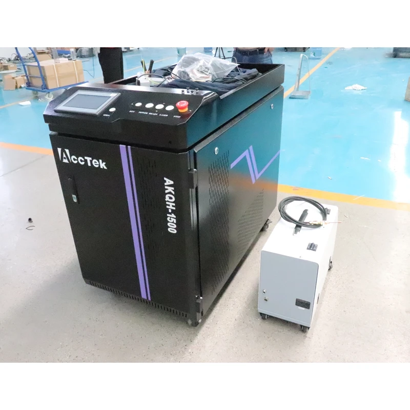 Комбинированная машина 3 в 1 Habdhold Модель AccTek 1500 Вт Волоконный лазер с ЧПУ для резки, Сварки и очистки 0