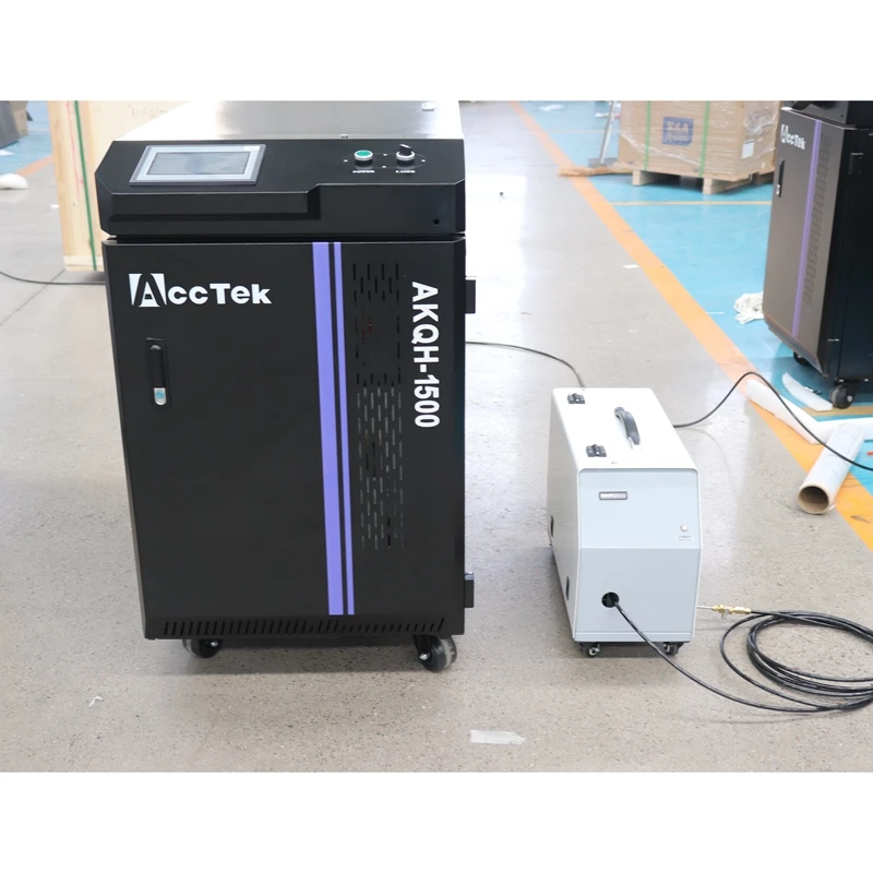 Комбинированная машина 3 в 1 Habdhold Модель AccTek 1500 Вт Волоконный лазер с ЧПУ для резки, Сварки и очистки 2