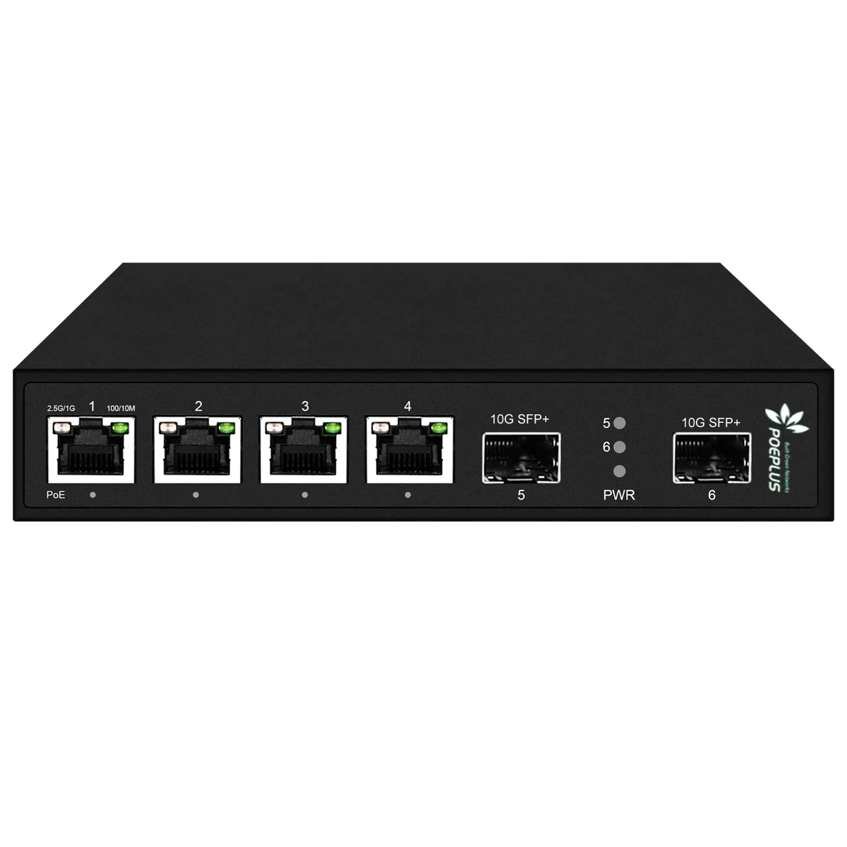 Коммутатор POE с 4 Портами 2,5 Гб и 2 * 10 Гб SFP + Восходящий канал 802.3bt/at 2500 Мбит/с Ethernet Lan-коммутатор 2