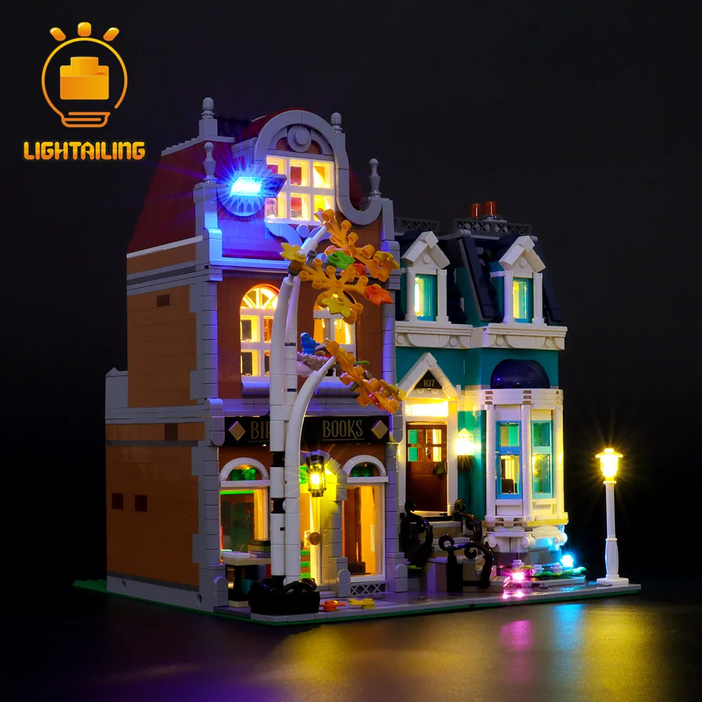 Комплект светодиодных ламп LIGHTAILING для книжного магазина 10270, набор строительных блоков (не включает модель) Игрушки для детей 4