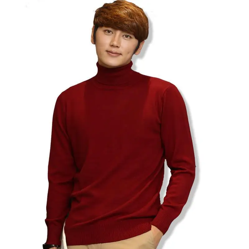Корейская версия осенне-зимнего мужского шерстяного свитера большого размера с V-образным вырезом, свободного однотонного мужского свитера, базовая рубашка 3