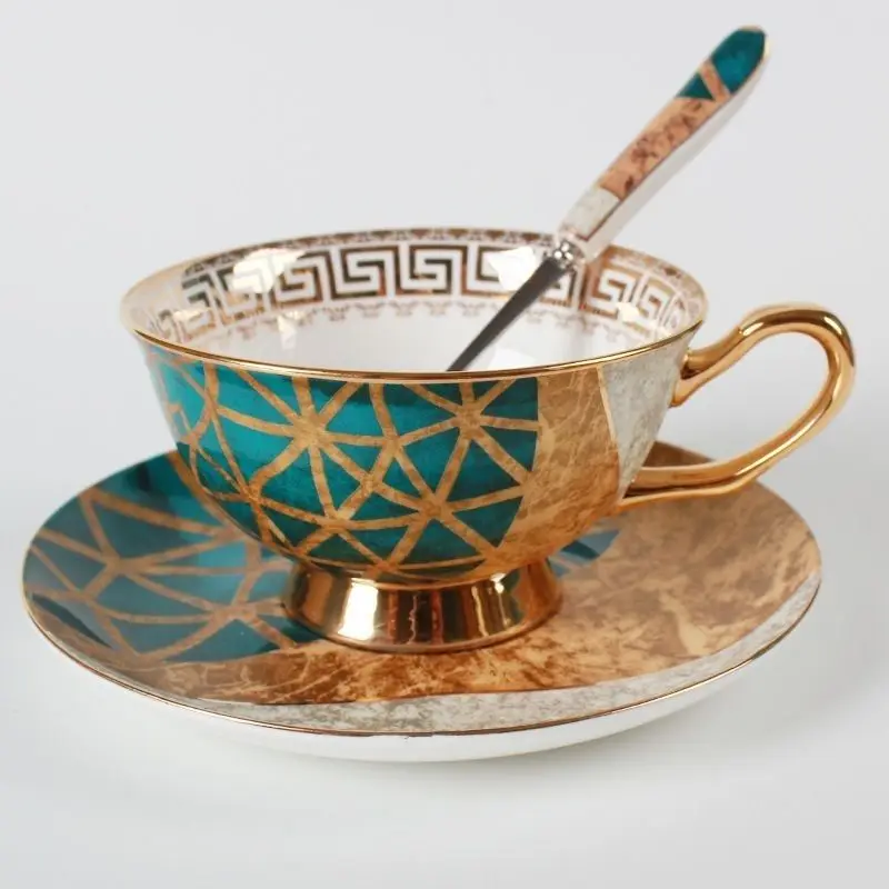 Кофейная чашка из французского костяного фарфора, дворцовый стиль, маленькая роскошь, британская роскошь и изысканная послеобеденная чашка. 0