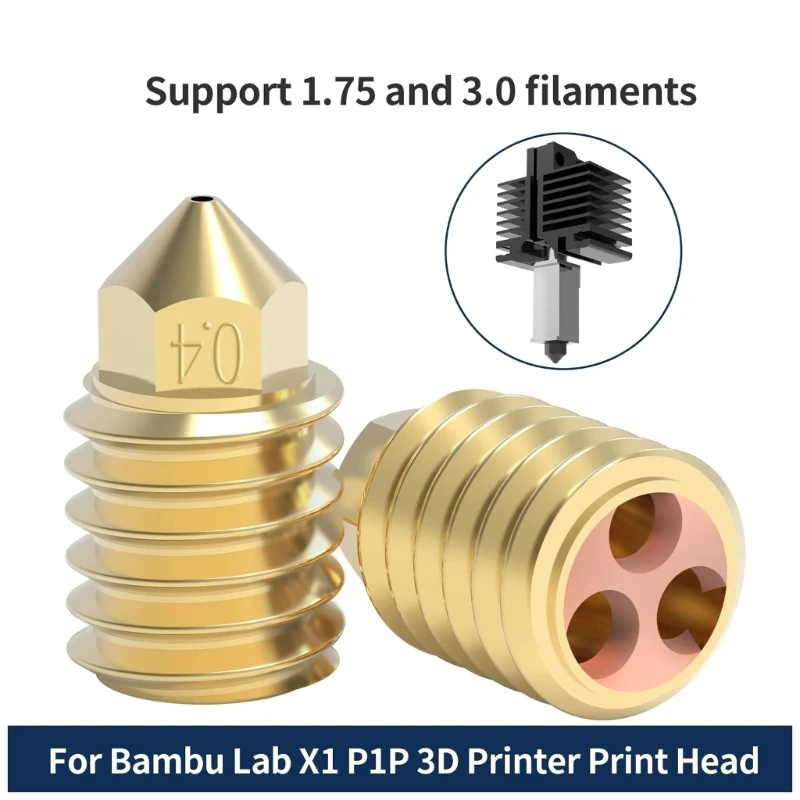 Латунная Насадка с высоким Расходом, Трехглазая Печатающая головка для 3D-принтера X1/P1P CHT, печатающие головки с хорошей теплопроводностью 1