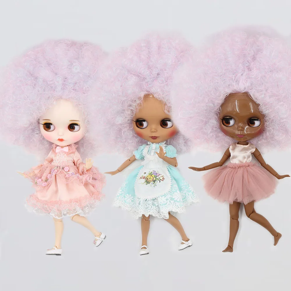 Ледяная кукла DBS Blyth 30 см, индивидуальное лицо с совместным телом, розовые смешанные волосы для 1/6 BJD girl gift BL6909/QE126 0
