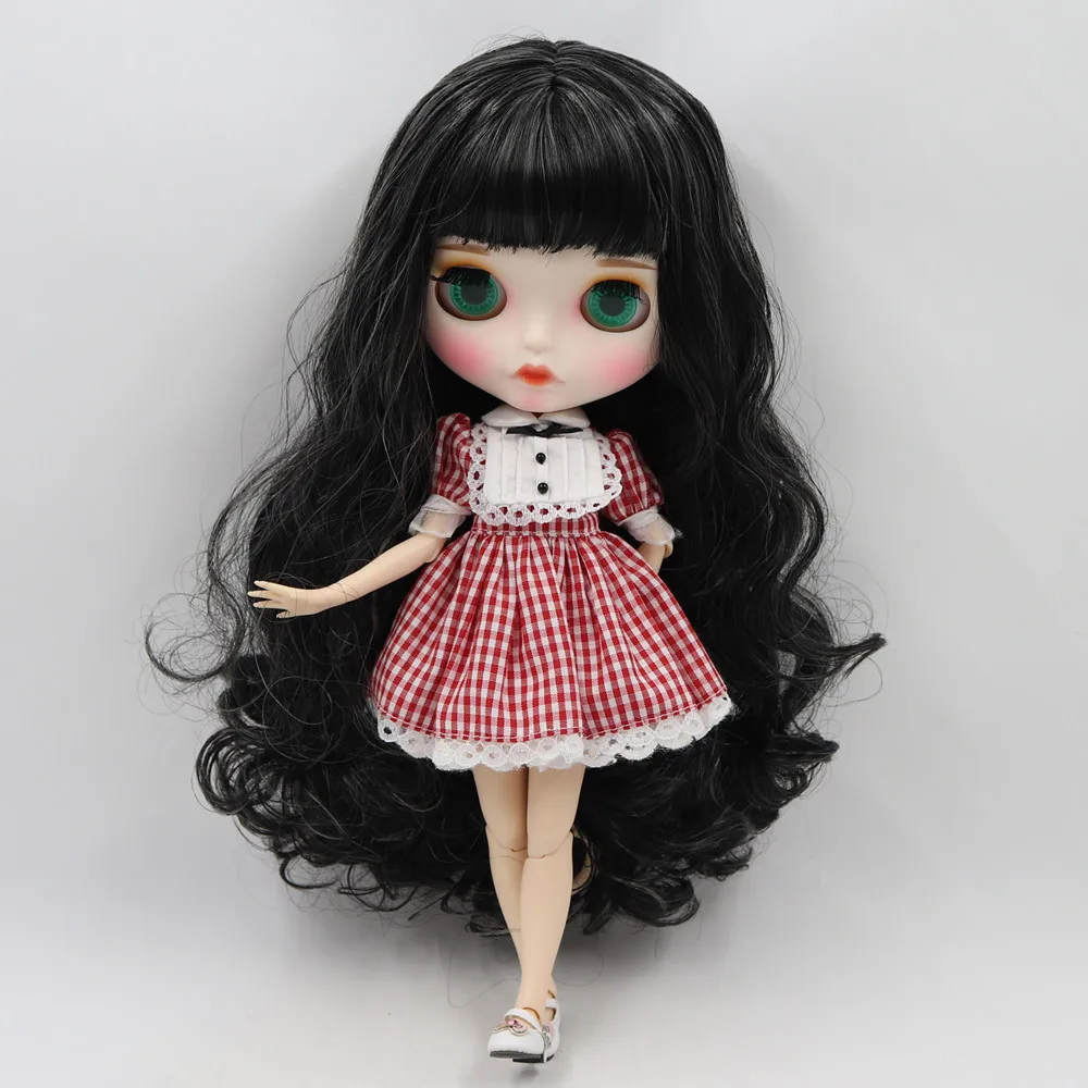 Ледяная кукла DBS Blyth 30 см на заказ 1/6 BJD обнаженное совместное тело, черные смешанные волосы для подарка девушке 1