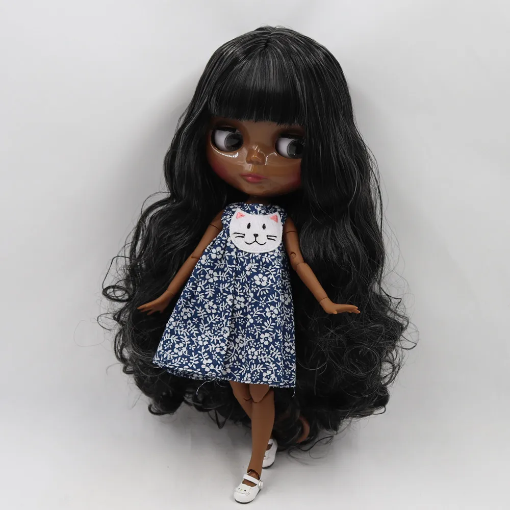 Ледяная кукла DBS Blyth 30 см на заказ 1/6 BJD обнаженное совместное тело, черные смешанные волосы для подарка девушке 2