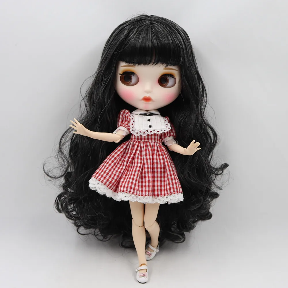 Ледяная кукла DBS Blyth 30 см на заказ 1/6 BJD обнаженное совместное тело, черные смешанные волосы для подарка девушке 3