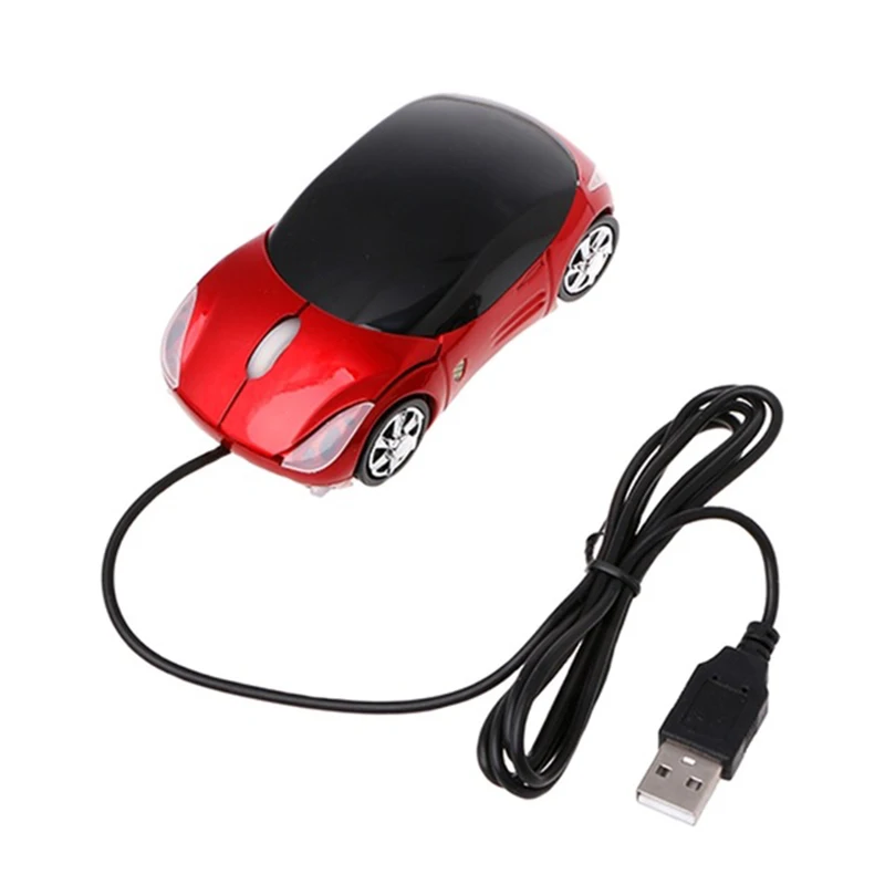 Мини-автомобильная форма USB-проводная мышь с разрешением 1000 точек на дюйм с подсветкой датчика 3D Оптическая мышь для настольных компьютеров и ноутбуков 2021 Новинка 3