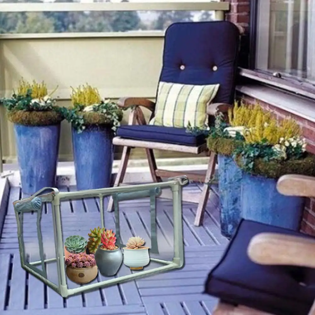 Мини-садовая Бытовая теплица из ПВХ, цветочный домик, Садовое растение, теплица для цветов, навес для изоляции растений 1