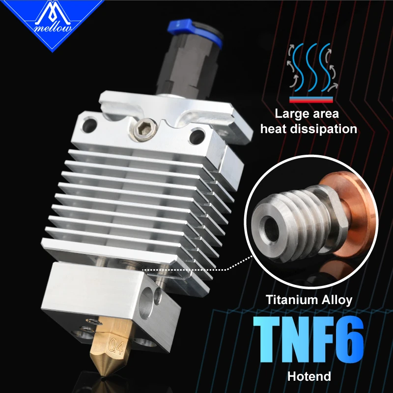 Мягкий Цельнометаллический TNF6 Hotend Титановый и медный Биметаллический радиатор Для 3D-принтера Bowden CR-6 SE CR6-SE Hotend Для Pla Abs Petg 0