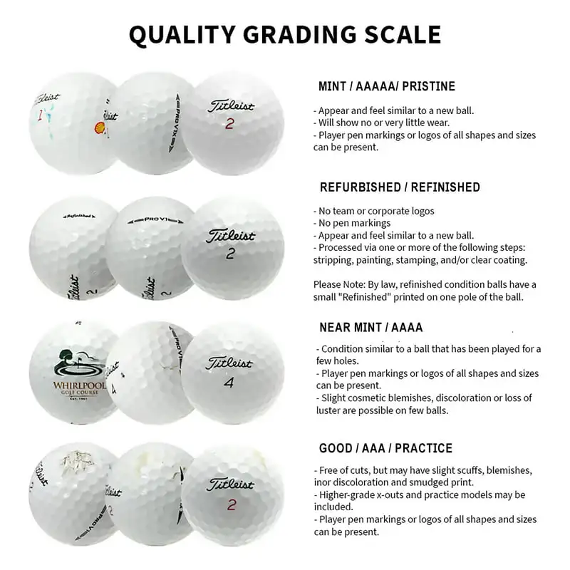 Мятое качество 50 мячей для гольфа-высокоэффективные мячи для гольфа на большую дальность и точные выстрелы 0