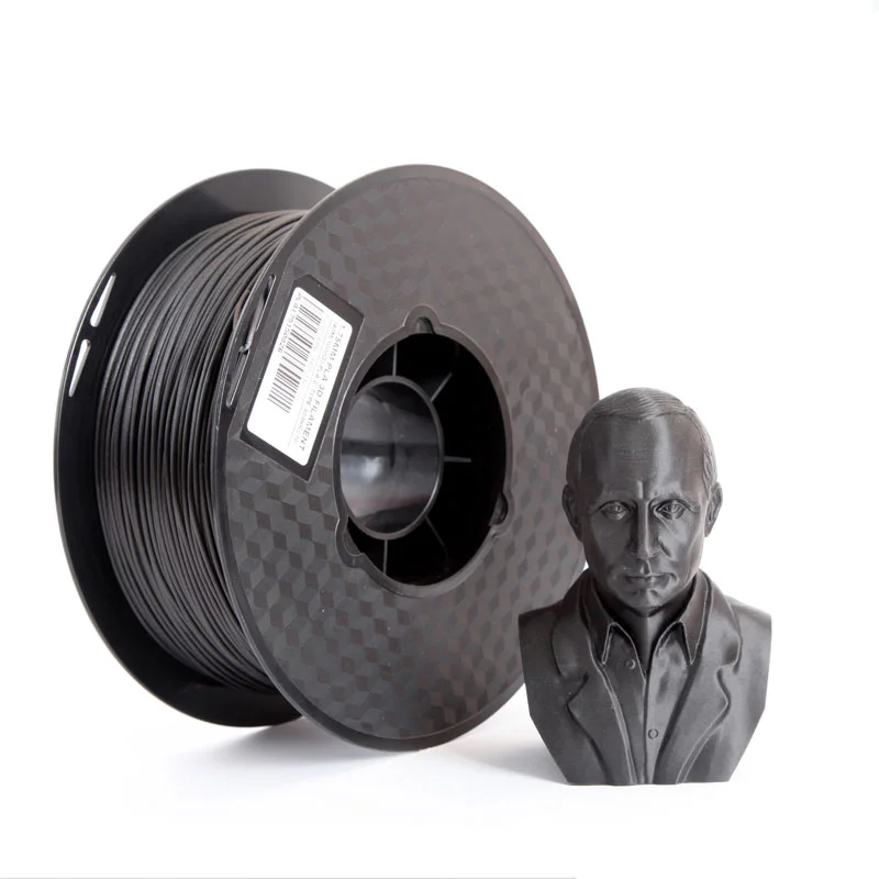 Нить для 3D-принтера из углеродного волокна PLA, сверхвысокая твердость, 1,75 мм, 1 кг, Черные продукты для сублимации, материал для 3D-печати 0