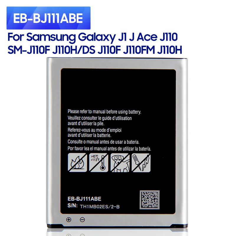 Новая Сменная батарея EB-BJ111ABE Для Samsung Galaxy J1 4G версии J Ace J110 SM-J110F J110H J110F J110FM 1800 мАч 0