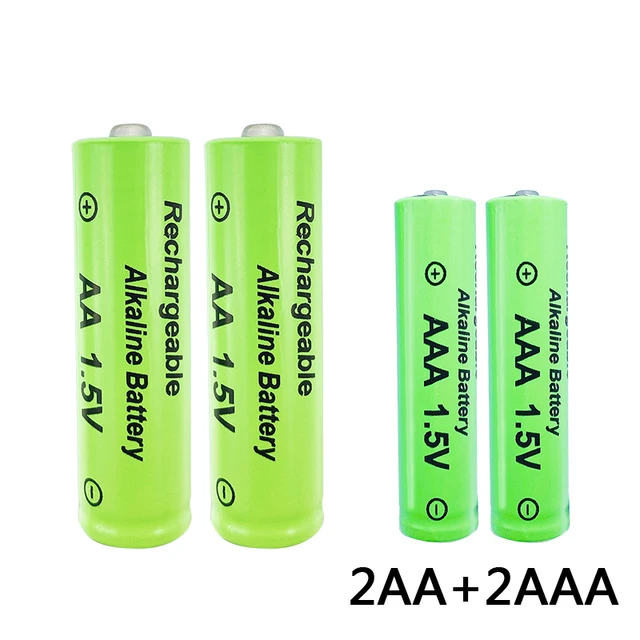 Новый AAA + AA перезаряжаемый AA 1,5 В 3800 мАч-1,5 В AAA 3000 мАч щелочная батарея фонарик игрушечные часы MP3-плеер 2
