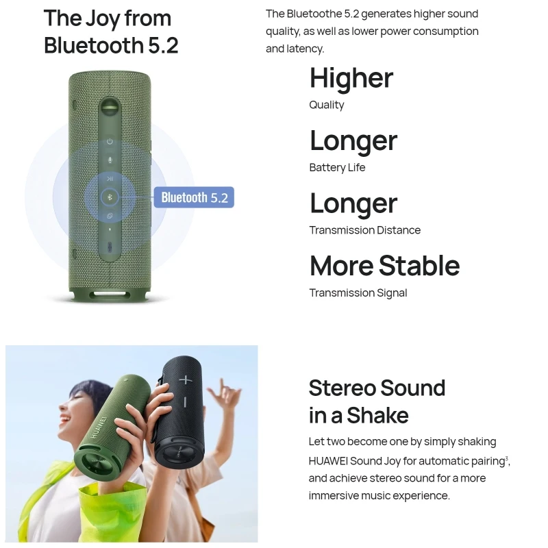 Оригинальный Sound Joy Портативный умный динамик, Шокирующий Звук, Моноканальный Водонепроницаемый Беспроводной динамик на открытом воздухе 4
