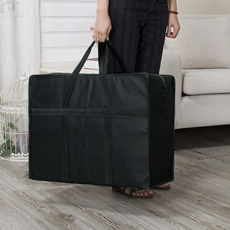 Портативная сумка для хранения нетканого одеяла для одежды, Отделочные сумки для домашнего одеяла, Подвижные большие многофункциональные сумки для хранения всякой всячины 3