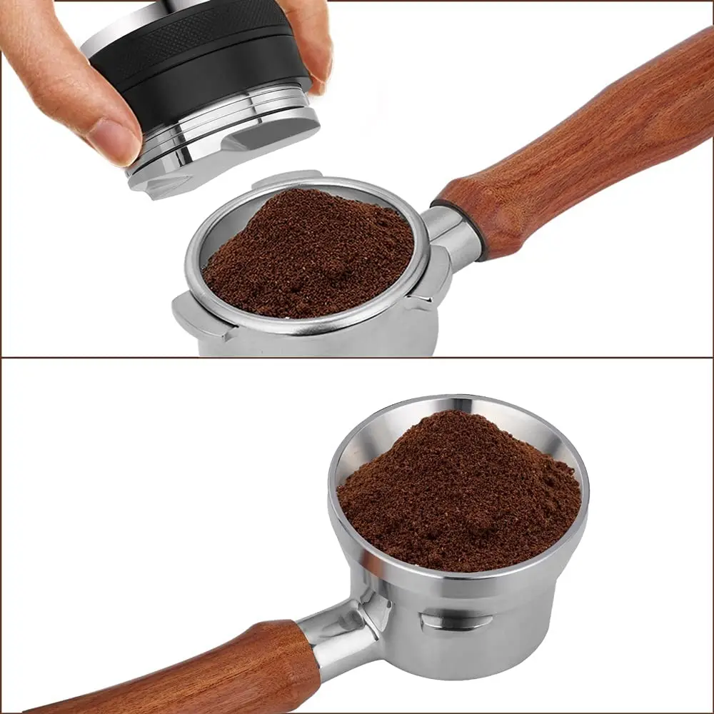 Портафильтр 54 мм без дна для кофемашины Breville 8 серии, Набор из 4 деревянных ручек для приготовления кофе Эспрессо из нержавеющей стали 3