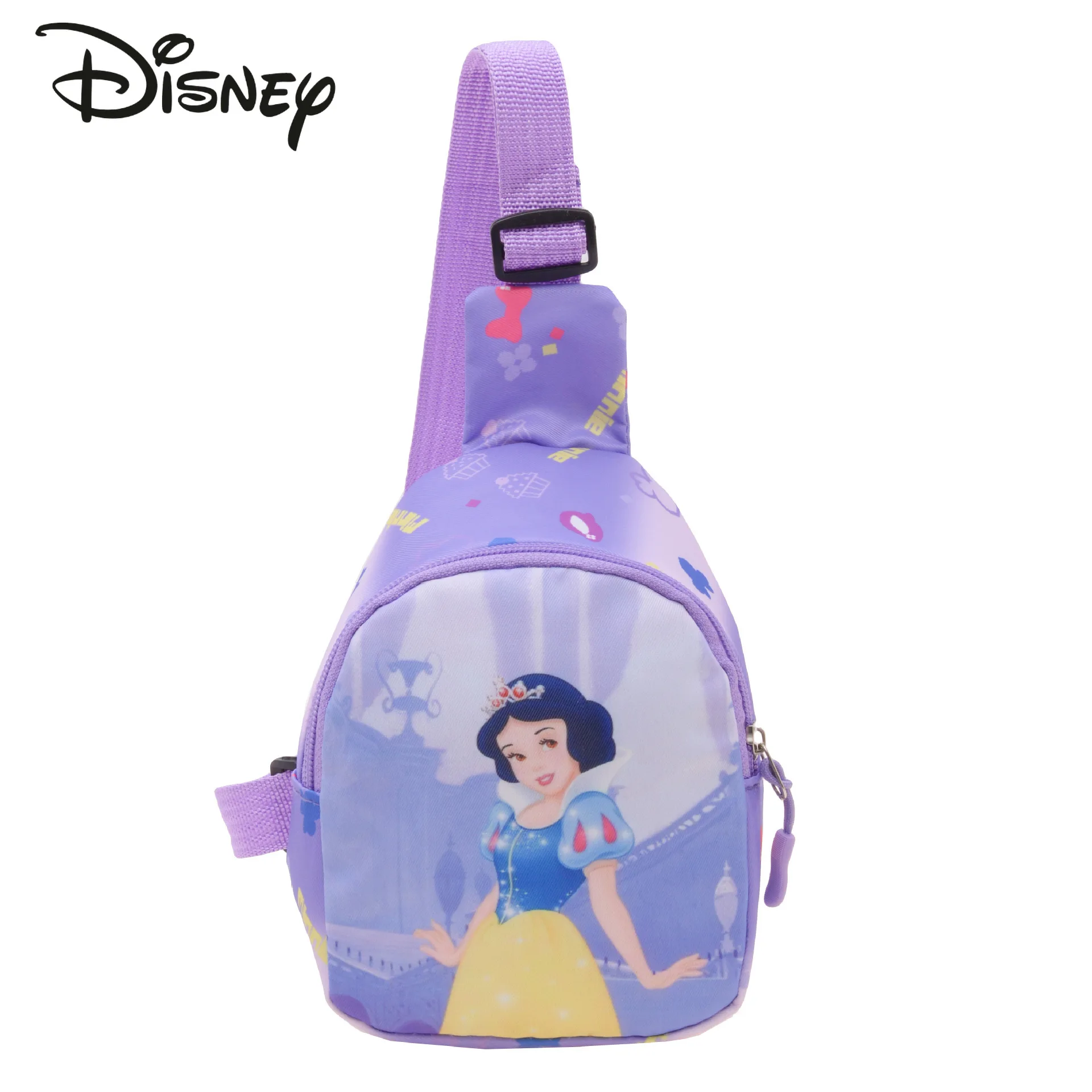Принцесса Диснея Новая детская нагрудная сумка Модная высококачественная спортивная нагрудная сумка Мультяшная многофункциональная детская сумка-мессенджер 3