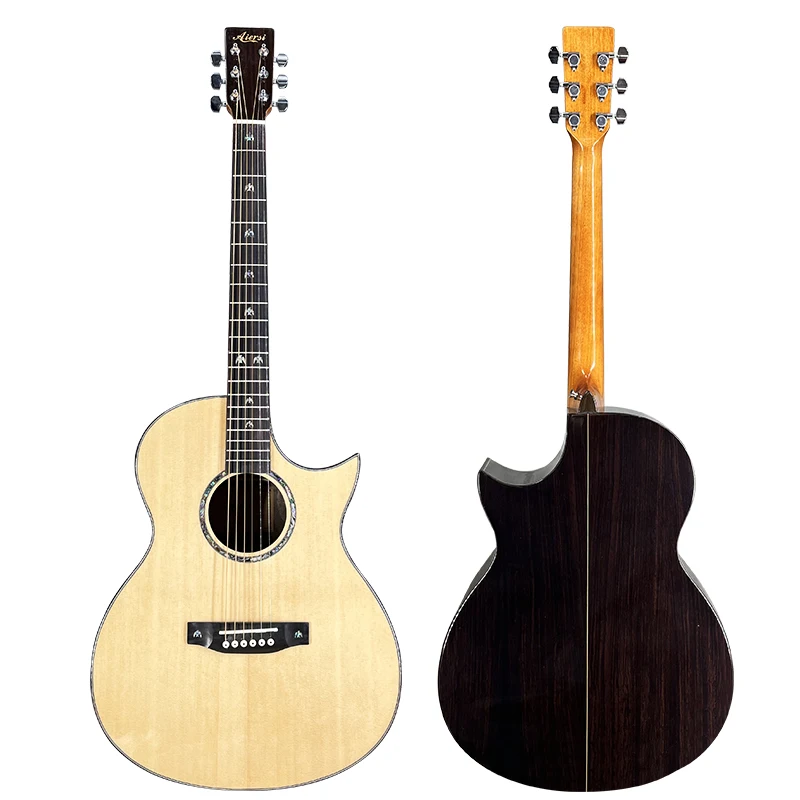 Продается акустическая гитара Aiersi brand custom guitar music cutaway 0