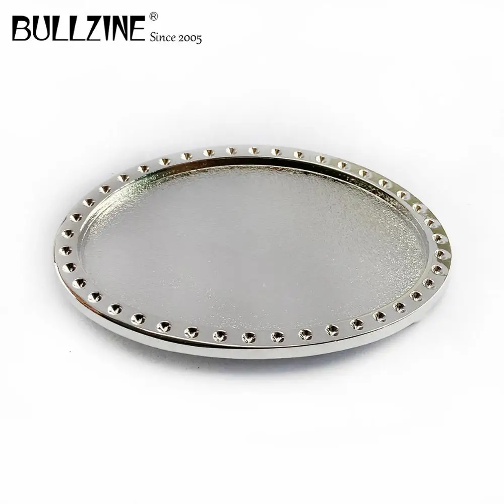 Пряжка для ремня Bullzine оптом из цинкового сплава DIY с серебряной отделкой FP-02994 подходит для ремня шириной 4 см 2