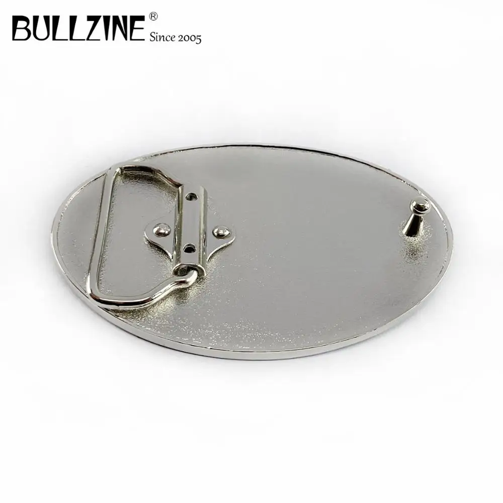 Пряжка для ремня Bullzine оптом из цинкового сплава DIY с серебряной отделкой FP-02994 подходит для ремня шириной 4 см 3