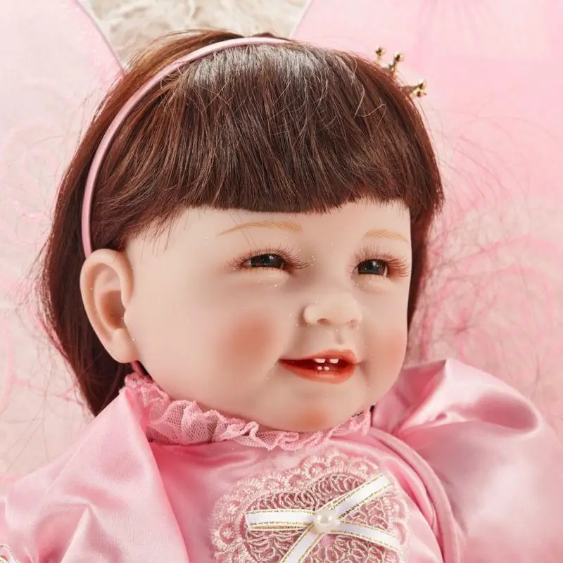 Реалистичная Кукла Reborn для маленьких девочек, Силиконовая Принцесса 22 