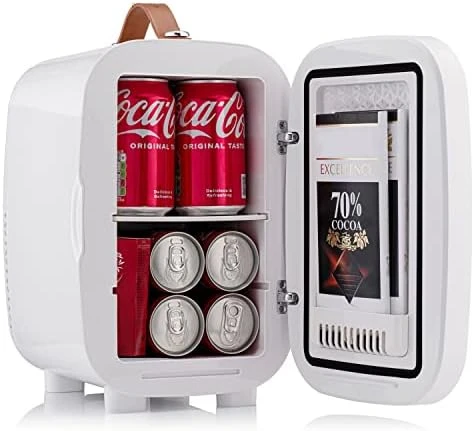 Роскошный Мини-холодильник-охладитель На 6 литров / 8 банок с переменным током и эксклюзивным USB-питанием Маленький Портативный Холодильник Для офиса, Спальни, Калифорнии 2