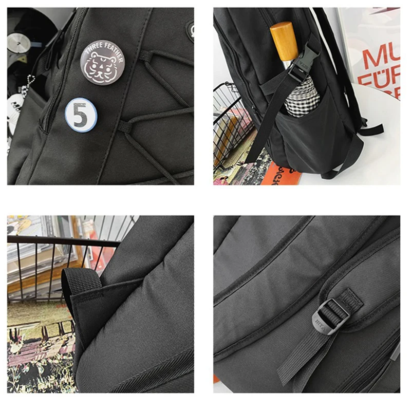 Рюкзак для студентов колледжа, школьная сумка для подростков, девочек, мальчиков, нейлоновый японский рюкзак для женщин 3