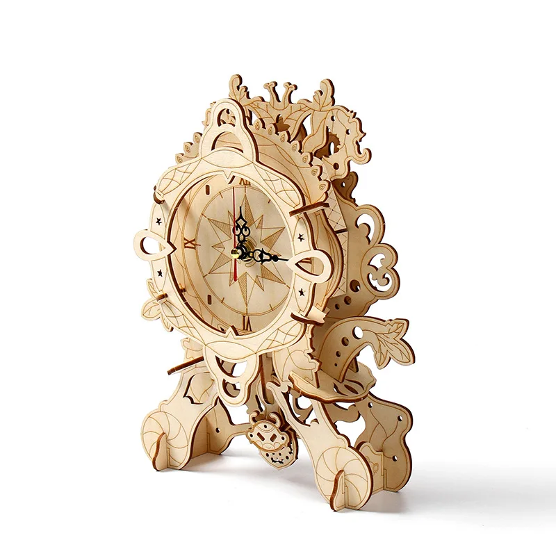 СДЕЛАЙ сам 3D деревянные пазлы Европейская модель часов Строительный блок Наборы для сборки пазлов Обучающая игрушка для детей Взрослые подарки ремесла 1