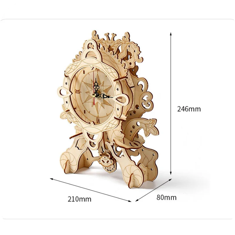 СДЕЛАЙ сам 3D деревянные пазлы Европейская модель часов Строительный блок Наборы для сборки пазлов Обучающая игрушка для детей Взрослые подарки ремесла 5