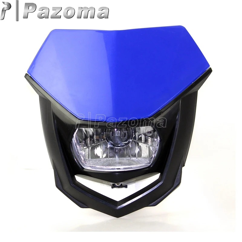 Синий Универсальный Головной Фонарь для Мотокросса, Освещение Enduro, Двойная Спортивная Фара для Байка, Обтекатель для Yamaha YZ YZF WR WRF XT TTR 450 1