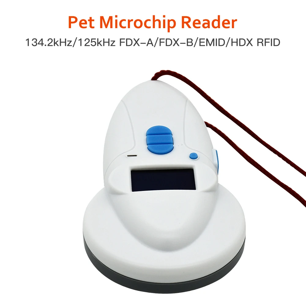 Сканер микрочипов для домашних животных 134,2 кГц/125 кГц FDX-A/ FDX-B/EMID/HDX RFID Считыватель микрочипов для домашних животных с портативной зарядкой через USB и записями 2