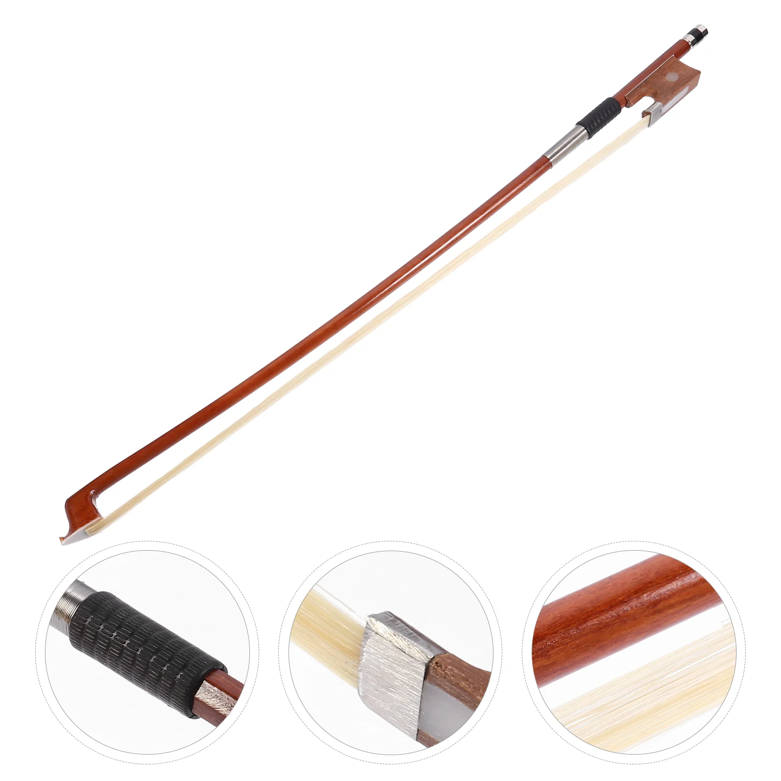 Смычок для скрипки 1/2 красного сандалового дерева, смычок для скрипки, прочный инструмент для практики 2
